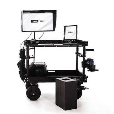 Brock’s studio capture cart and reference monitor